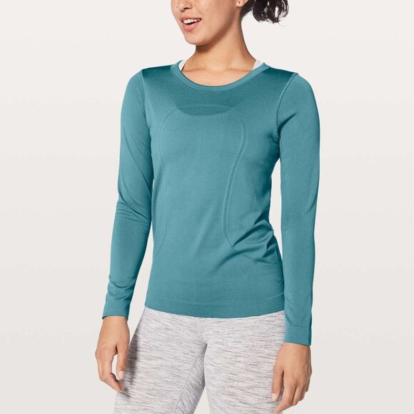 NWT Lululemon Swiftly Tech LS *Breeze, Sz 6, Persian Blue - Picture 1 of 7